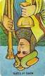 KING OF CUPS tarot card - reversed